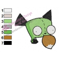 Funny Gir Embroidery Design